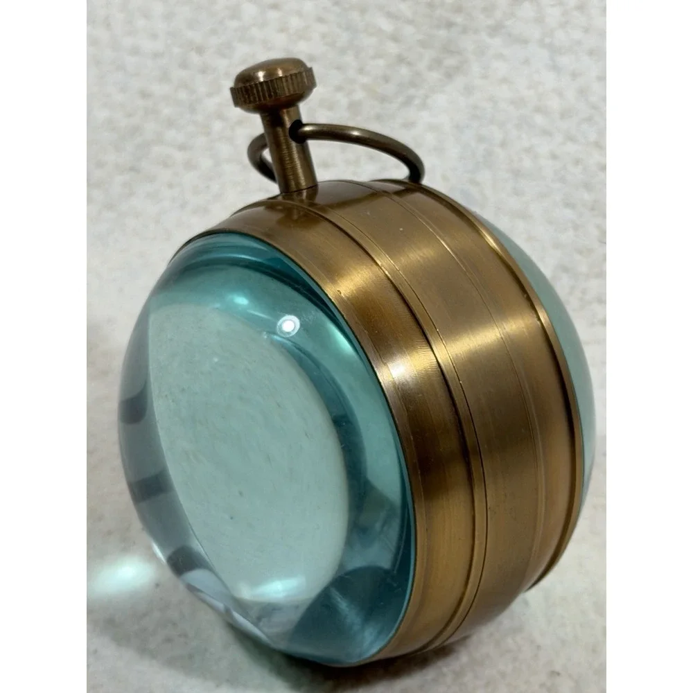 Great Lakes Steamline Decorative Brass Nautical Clock Compass Desk Display Multi